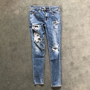 super stretchy American Eagle distressed jeans